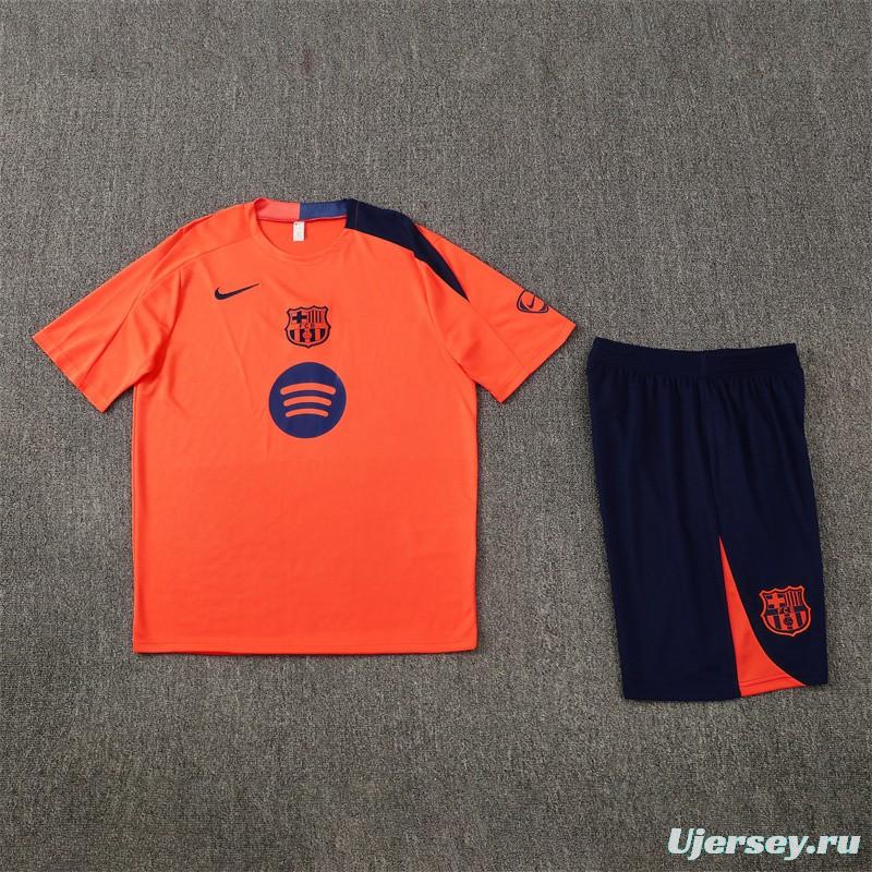 25/26 Barcelona Orange T90 Short Sleeve Jersey+Shorts