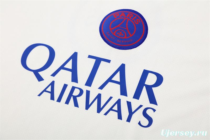 25/26 PSG White T90 with XS Short Sleeve+Soccer Shorts