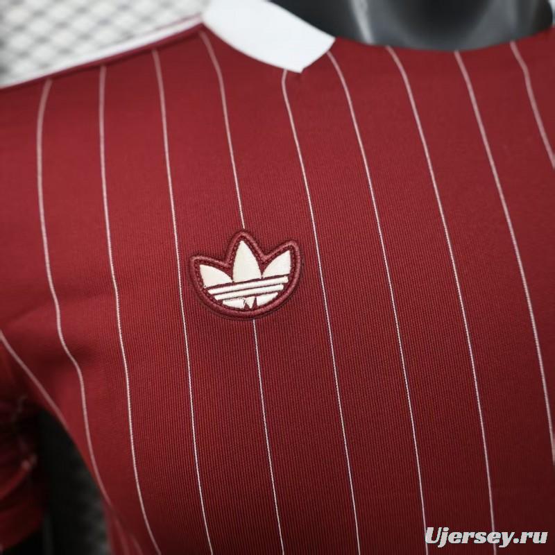 Player Version 25/26 Ajax Wine Adidas Original Casual Jersey