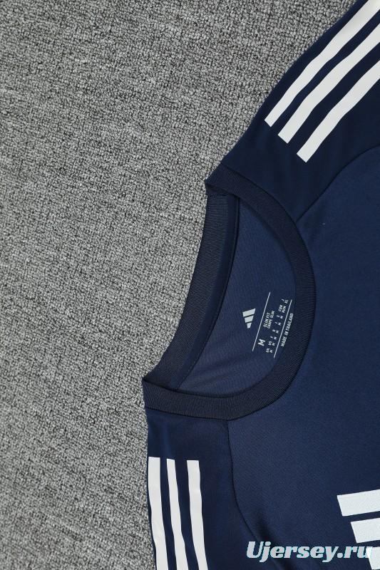 25/26 Real Madrid Navy Short Sleeve Jersey+Shorts