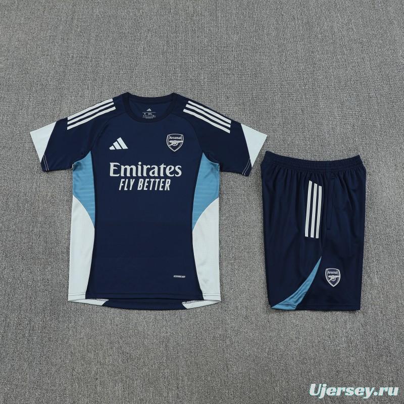 25/26 Real Madrid Navy Short Sleeve Jersey+Shorts