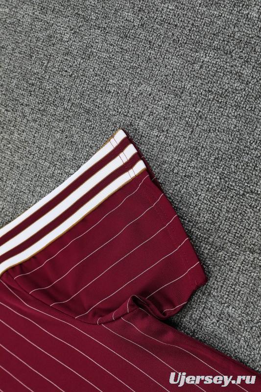 25/26 Arsenal Adidas Original Wine Short Sleeve Jersey+Shorts