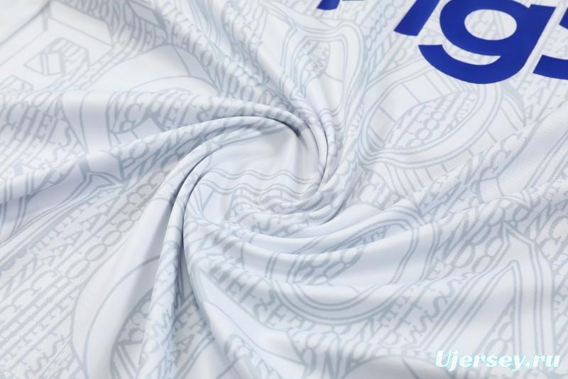 25/26 Chelsea White Short Sleeve Jersey+Shorts