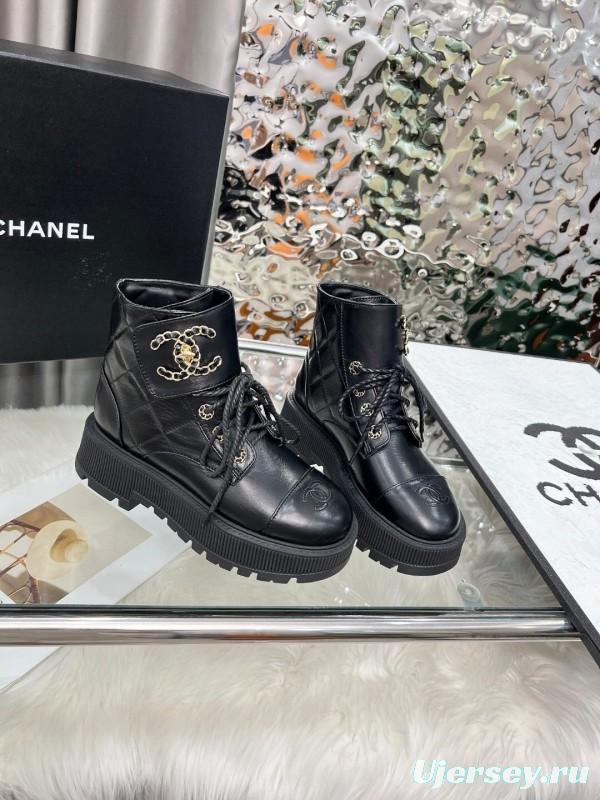 Chanel 2025/SS Autumn Winter New Boots with Double C Leather Buckle - LY00340