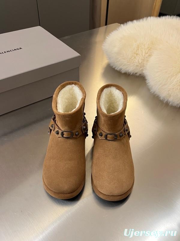 Balenciaga Fall Winter New Buckle Studded Snow Boots - LY00300
