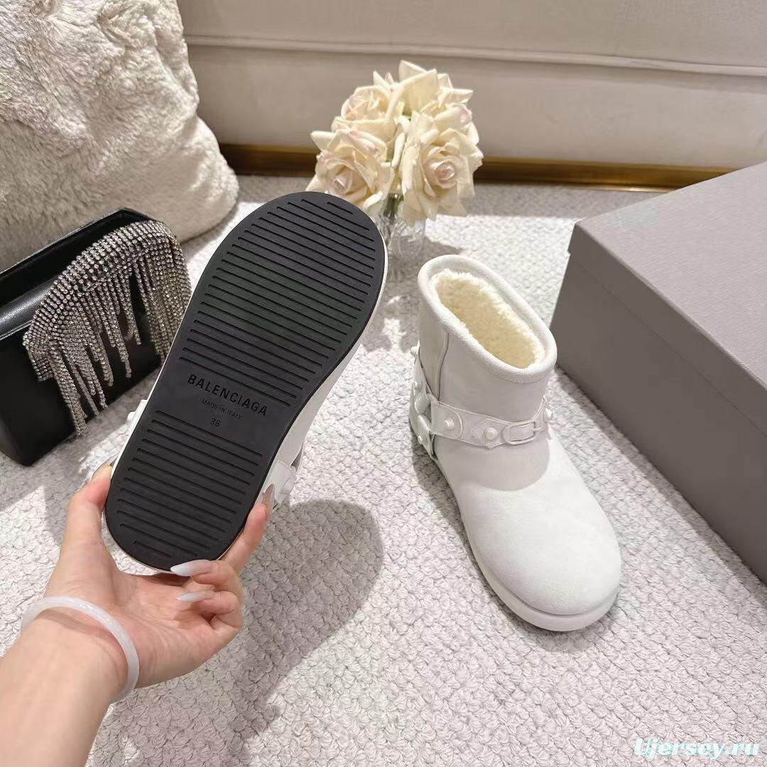 Balenciaga F022 Winter Wool Ankle Boots Snow Boots - F022