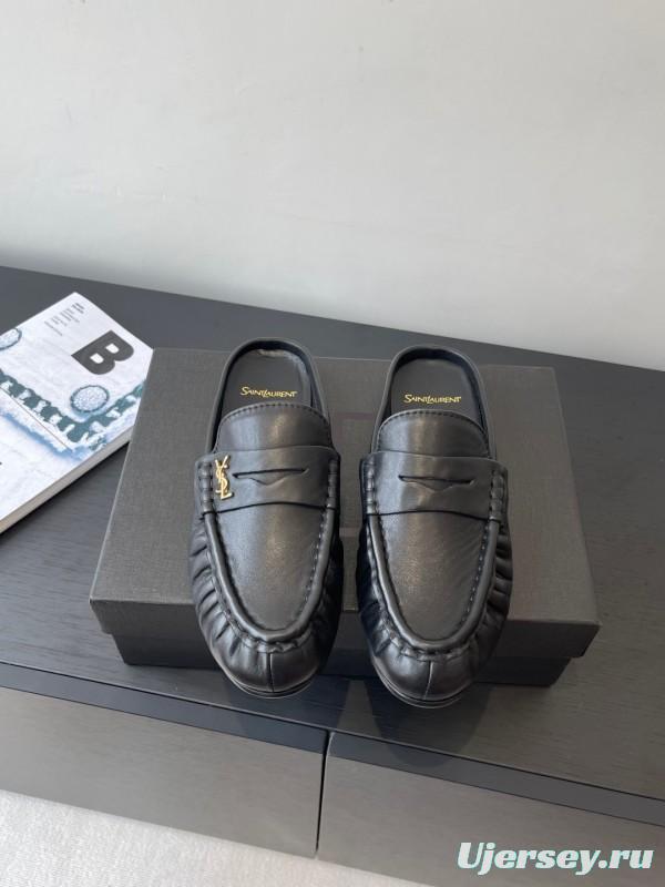Saint Laurent Classic Loafer Mule Flats - KFY00320