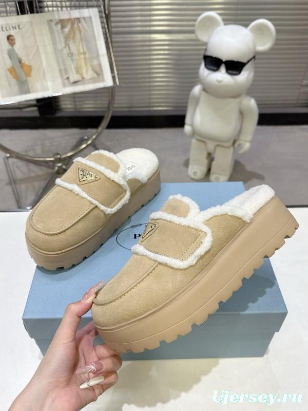 Prada Spring-Summer 2025 Runway Fur Slippers - KFY00280