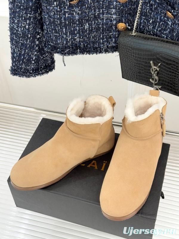 ALAIA Minimalist Side Zipper Retro Snow Boots - KFY00320