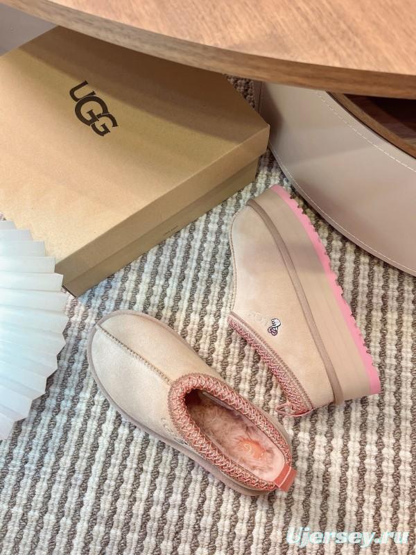 UGG Tazz Platform Wool Slipper Boots - MJ00230