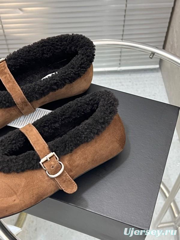 Alaia Fall/Winter 2025 Wool Mary Jane Ballet Flats - KFY00310