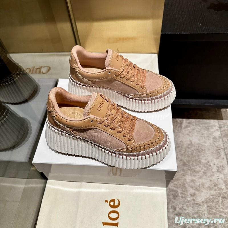 Chloe 2025/SS Hand-Stitched Mark Line Casual Shoes - LY00350