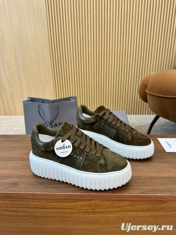 Hogan H-STRIPES Series Couple Thick Sole Biscuit Sneakers Casual Sports Shoes - AS00310