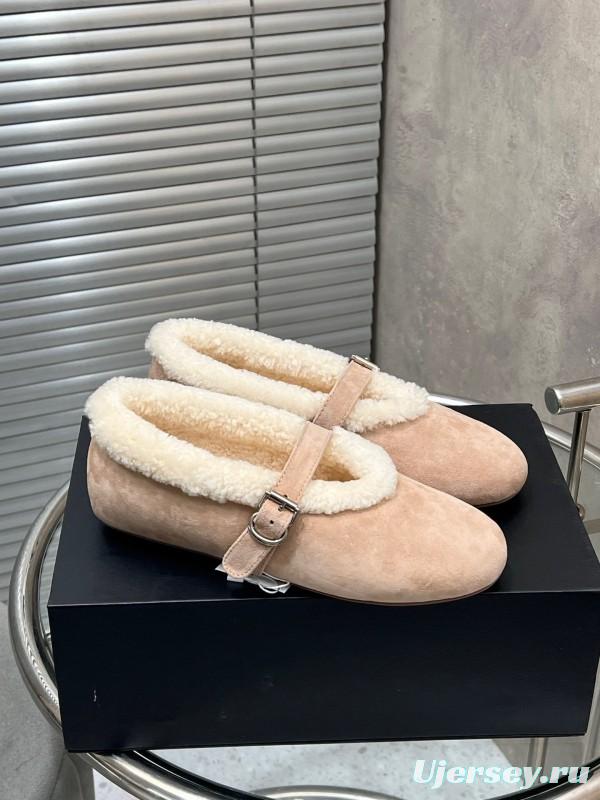 Alaia Fall/Winter 2025 Wool Mary Jane Ballet Flats - KFY00310