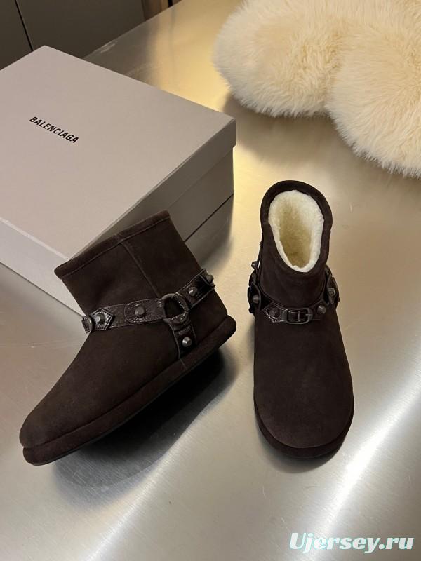 Balenciaga Fall Winter New Buckle Studded Snow Boots - LY00300