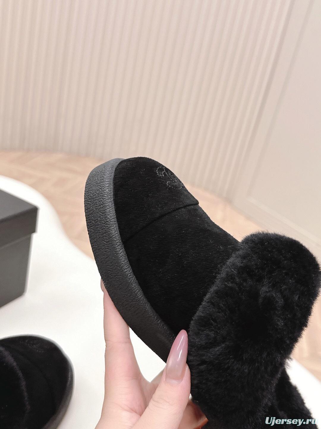 Chanel 2025/SS Fall Winter New Fur Slippers Half-Drag - KFY00310