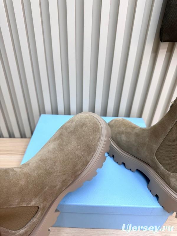 Prada Platform Ankle Boots with Elastic Design - LY0340