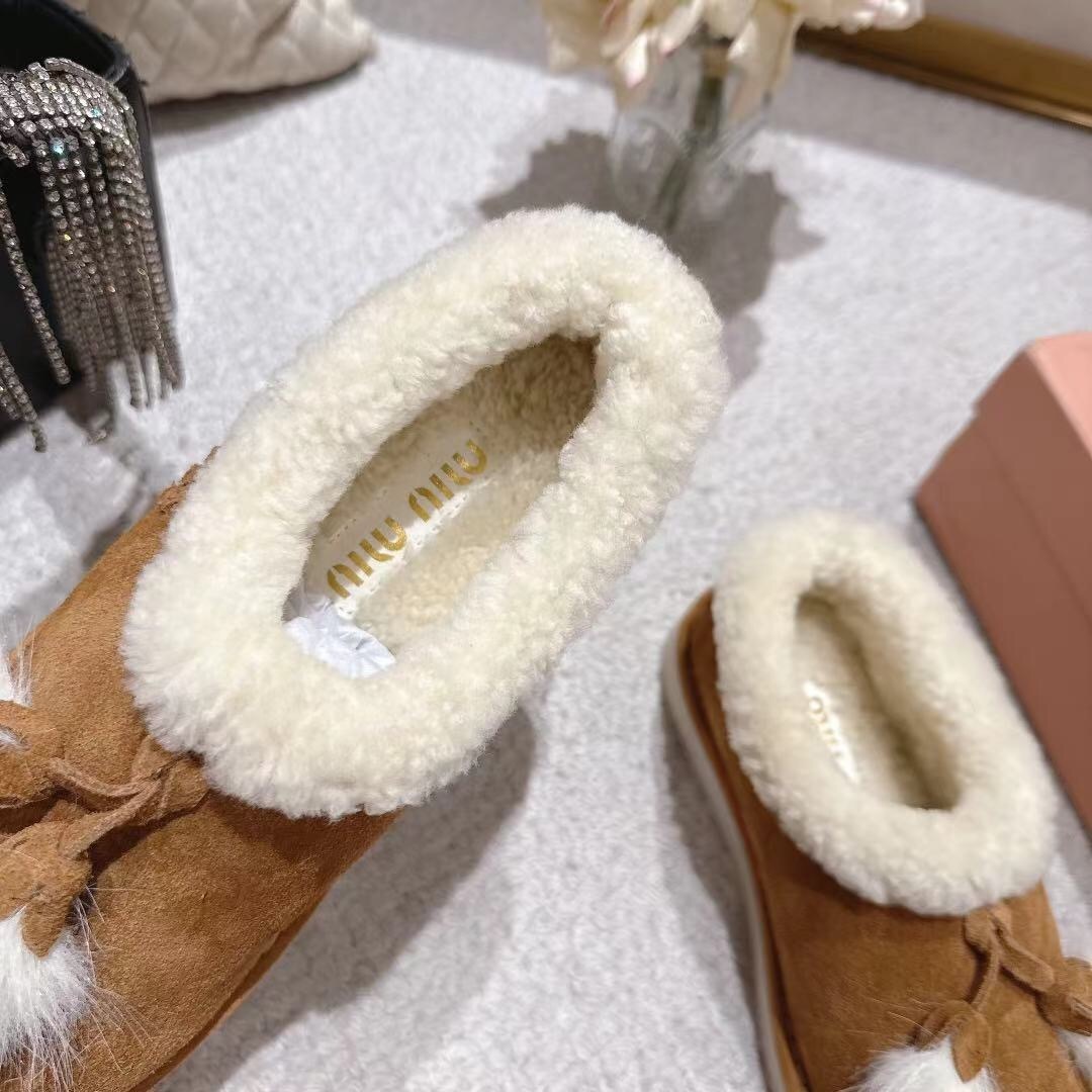 MIU MIU Miu Miu 2025 SS Korean Style Popular Small Potato Snow Boots Upgraded Version - LY00290