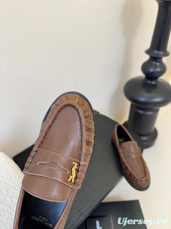 Saint Laurent Classic Loafer Leather Shoes - KFY00350