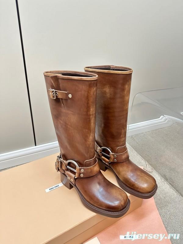 Miu Miu Fall/Winter 2025 Limited Edition Punk Style Martin Boots - LY00500