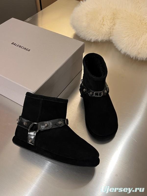 Balenciaga 2025 SS Buckle Rivet Snow Boots - LY00300