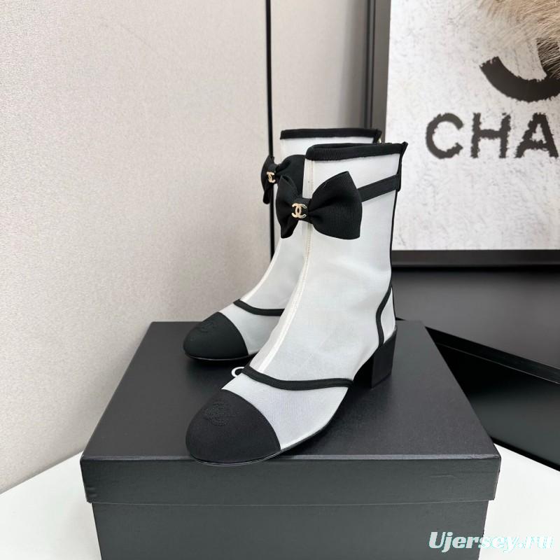 Chanel 2025 SS Classic Bow Ankle Boots - LY00
