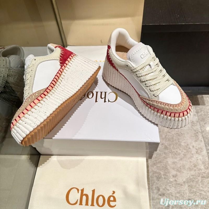 Chloe 2025/SS Hand-Stitched Mark Line Casual Shoes - LY00350