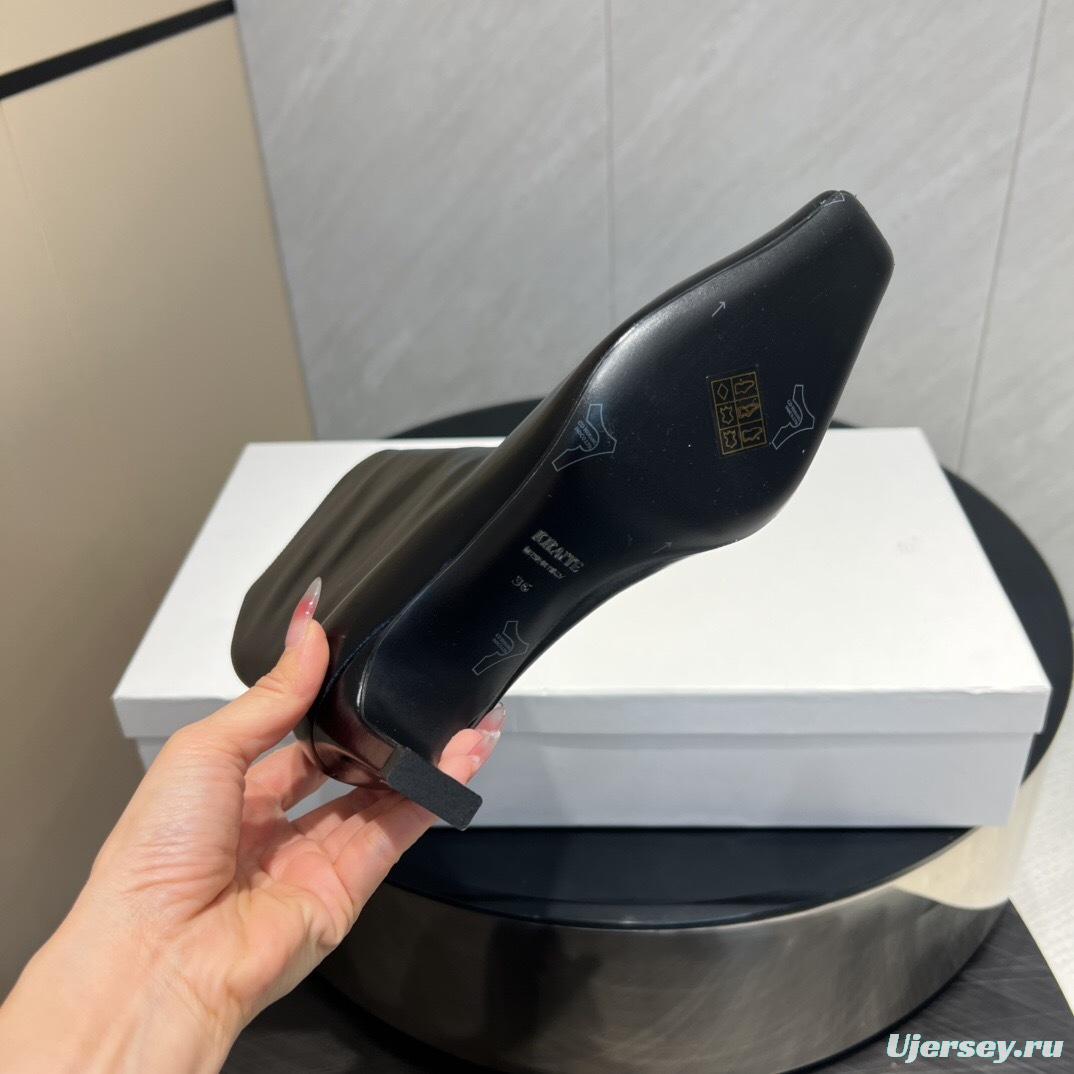 Khaite 2025/SS Fashion Square Toe Slip-On Ankle Boots - KFY00390