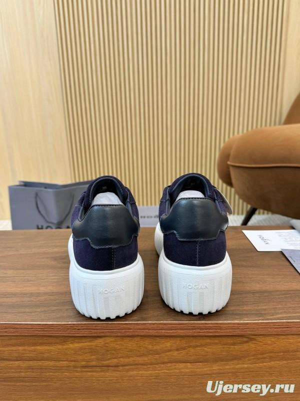 Hogan H-STRIPES Series Couple Thick Sole Biscuit Sneakers Urban Leisure Shoes - AS00310