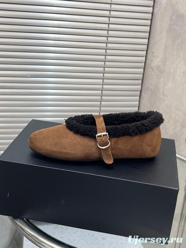 Alaia Fall/Winter 2025 Wool Mary Jane Ballet Flats - KFY00310