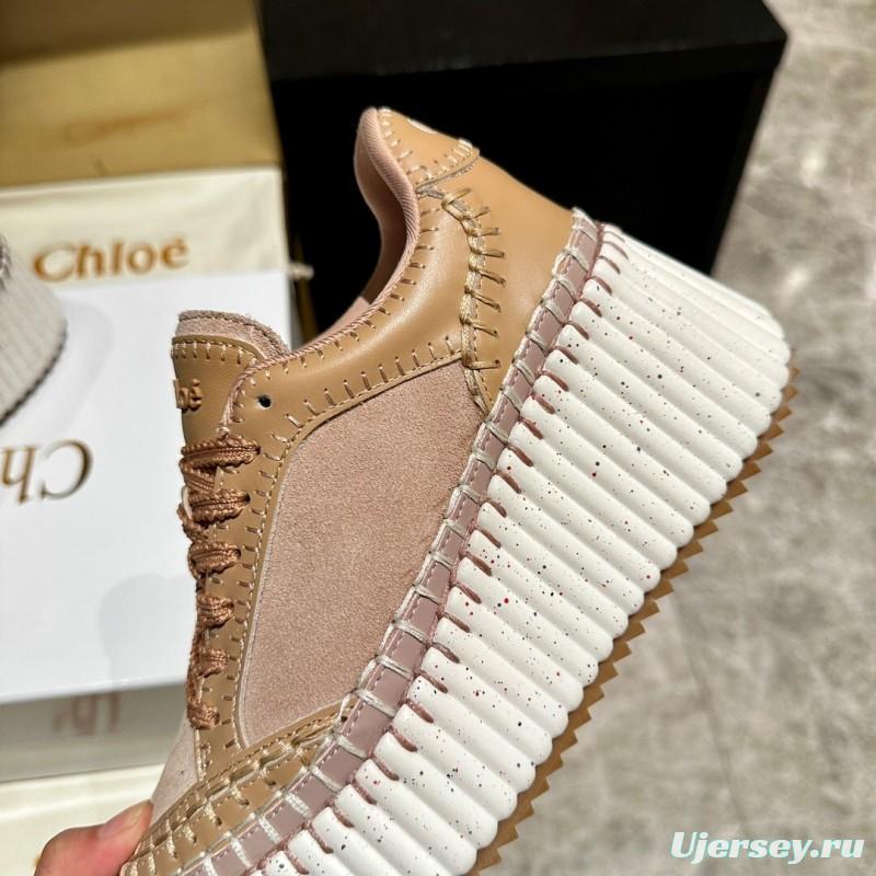 Chloe 2025/SS Hand-Stitched Mark Line Casual Shoes - LY00350