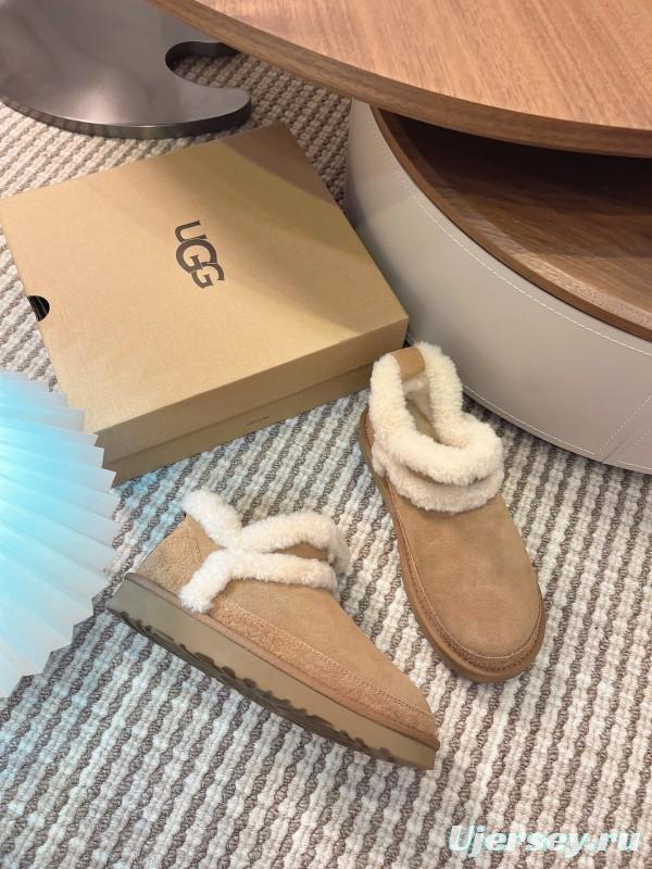 UGG 2025/SS Snow Boots with High-End Lamb Fur Collar Design - MJ00251