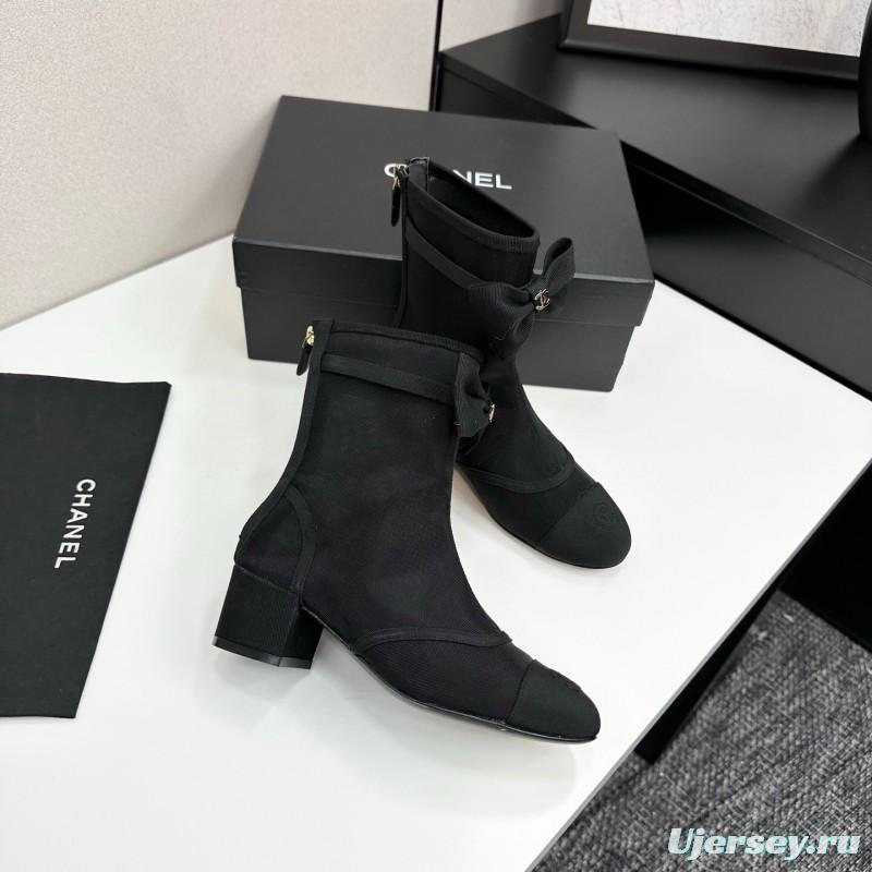 Chanel 2025 SS Classic Bow Ankle Boots - LY00