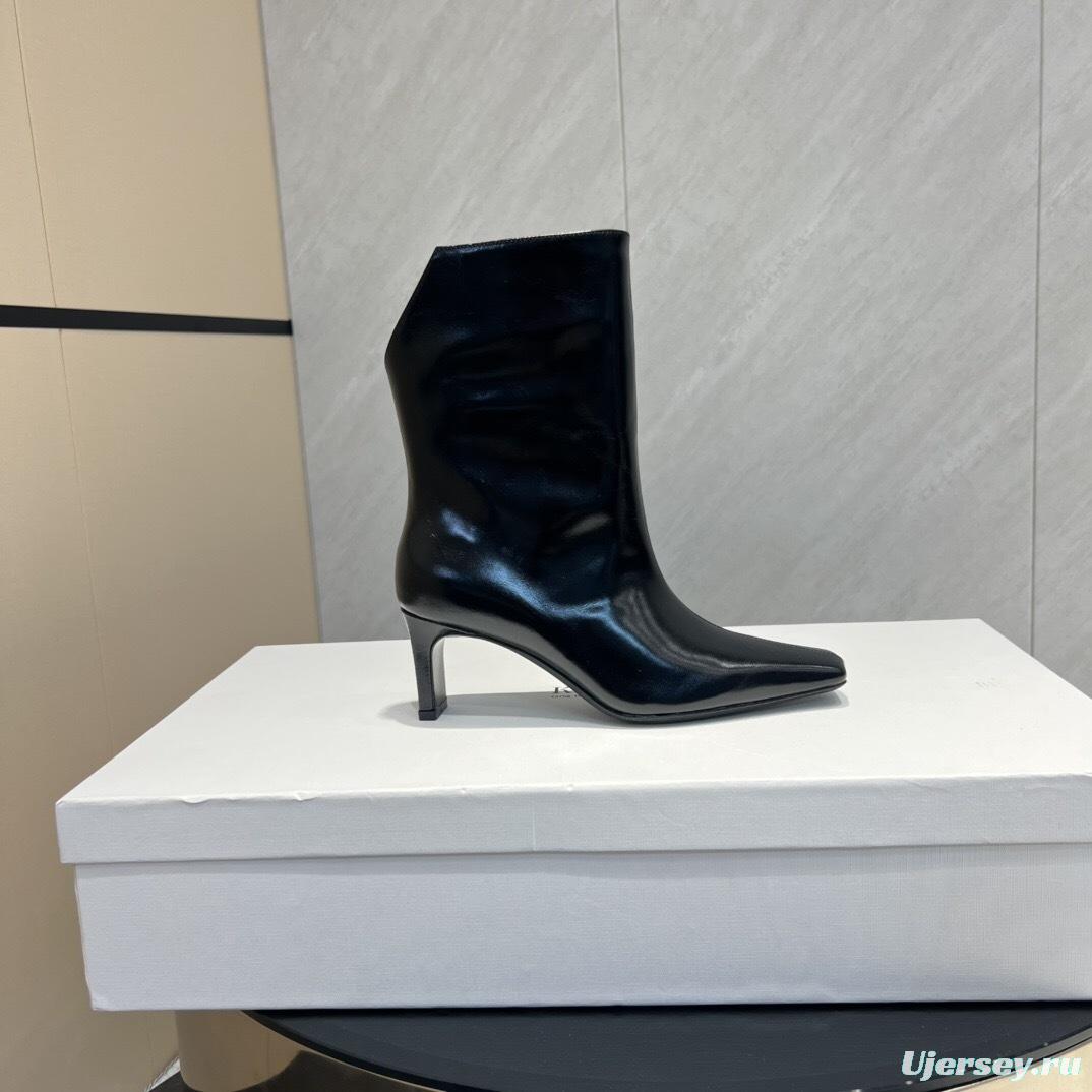 Khaite 2025/SS Fashion Square Toe Slip-On Ankle Boots - KFY00390