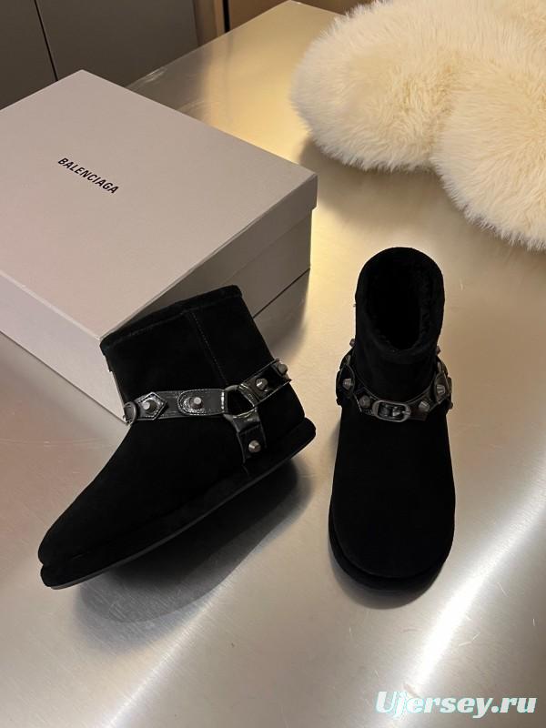 Balenciaga 2025 SS Buckle Rivet Snow Boots - LY00300