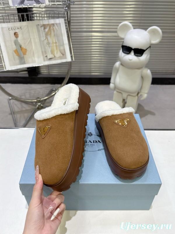 Prada Spring/Summer 2025 Iconic Shearling Slippers - KFY00280