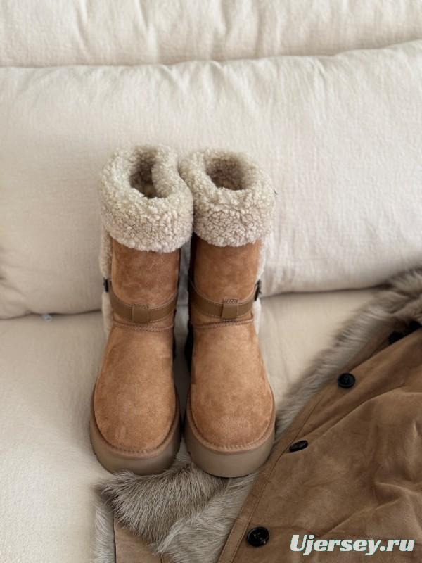 Adidas Curly Fur Thick Sole Little Knight Boots - AS00370