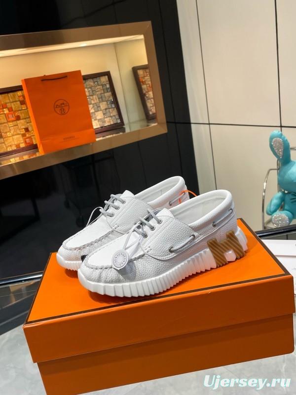 Hermès Classic Casual Sports Shoes with Exaggerated H Logo and Heightening Design - LY00300