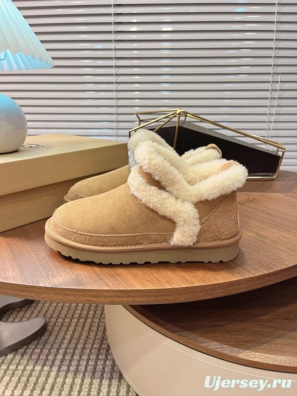 UGG 2025/SS Snow Boots with High-End Lamb Fur Collar Design - MJ00251