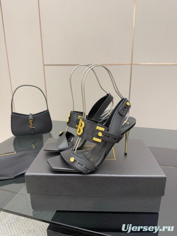 Balmain 2025/SS Metal Heel High Heel Sandals - KFY00320