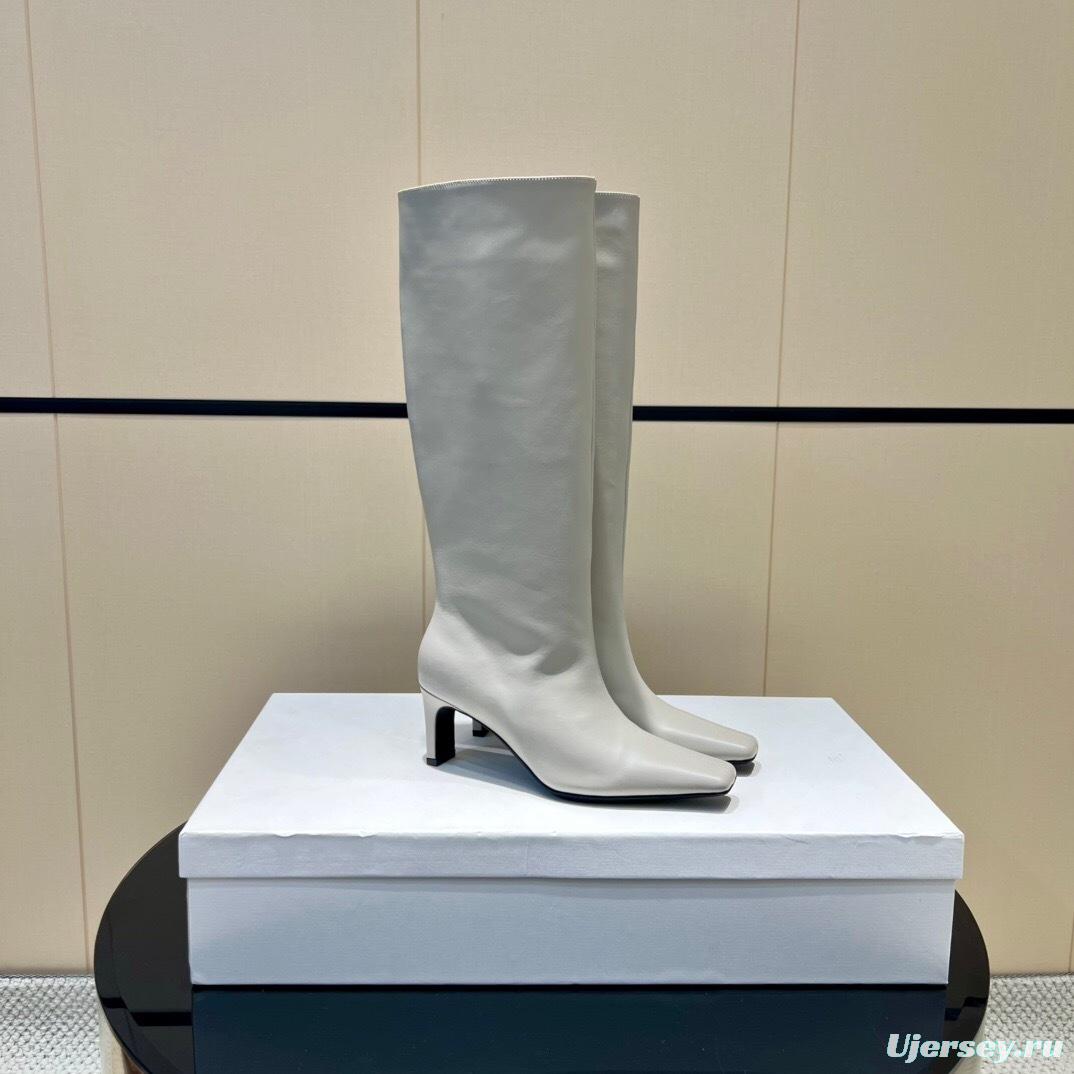 Khaite 2025 SS Square Toe Slip-On High Boots - KFY00490