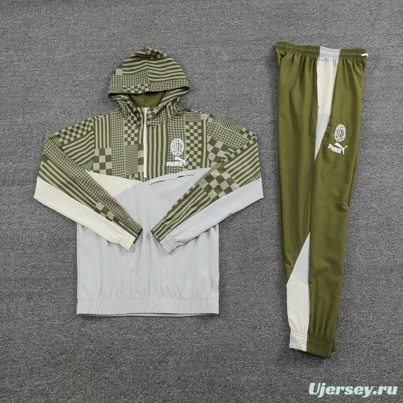 AC Milan Half Zipper Jacket+Long Pants S-2XL