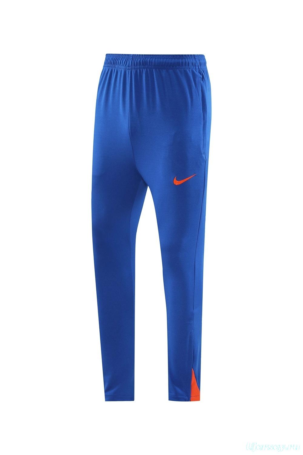 2025 Netherlands Blue Half Zipper Jacket+Long Pants