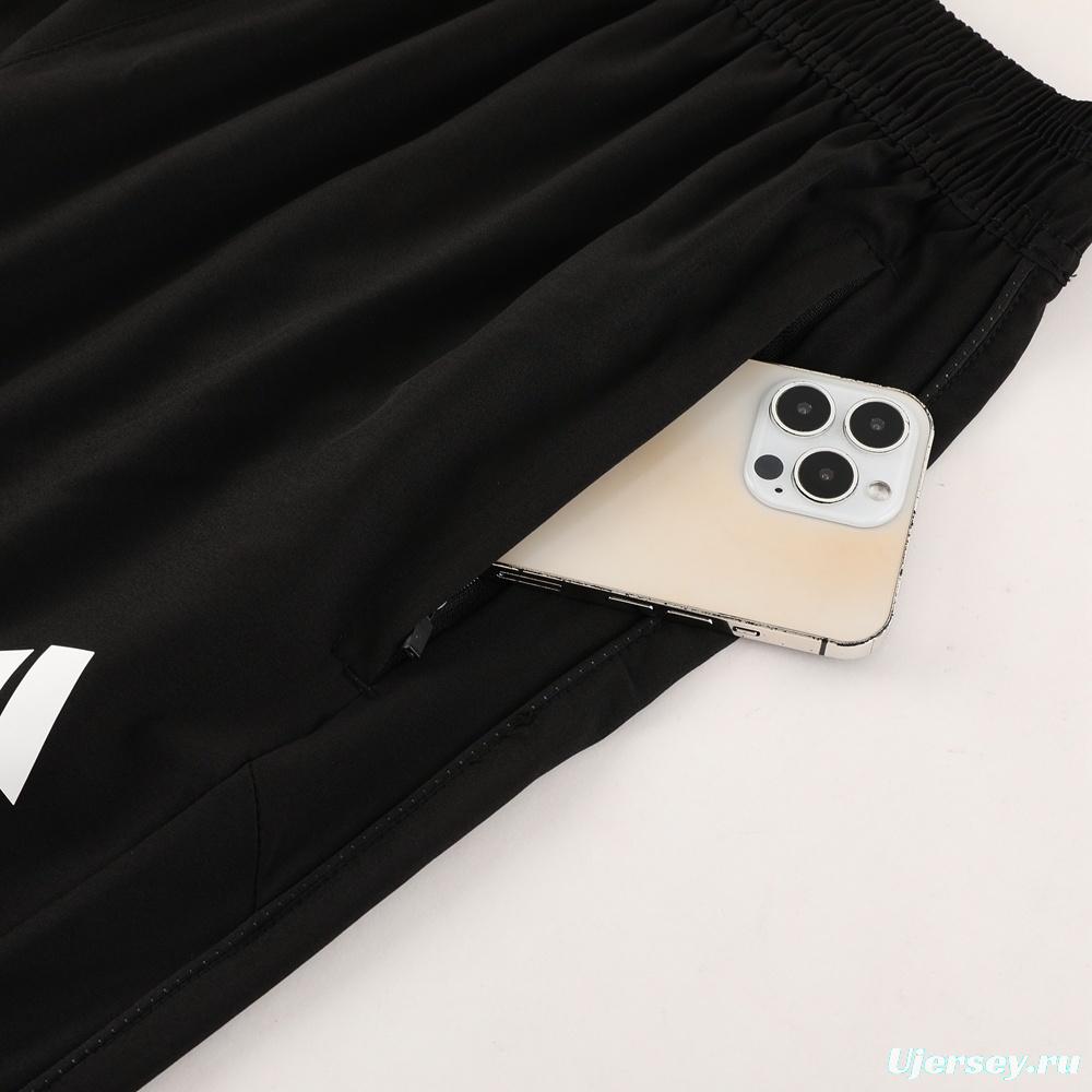 2025 Adidas Black White Half Zipper Jacket+Long Pants S-2XL