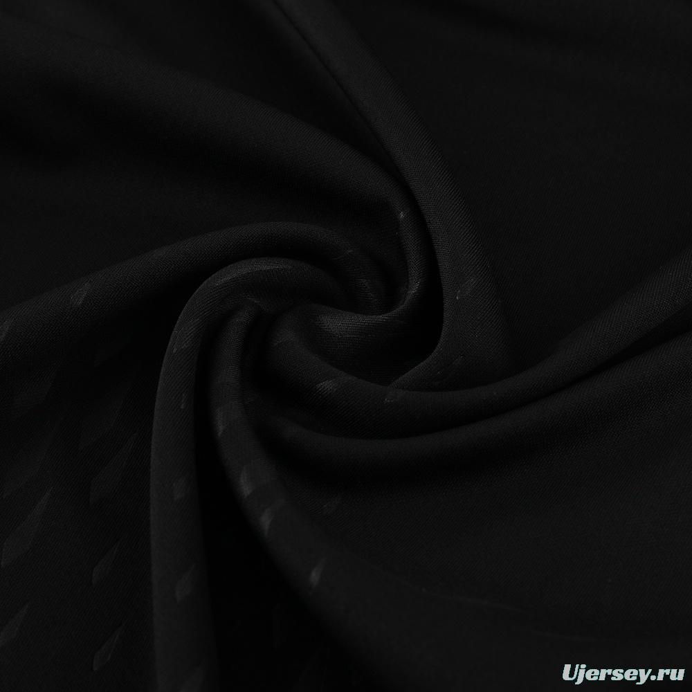 25/26 Manchester United Black Half Zipper Jacket+Long Pants