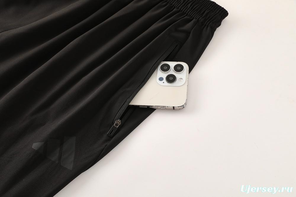 2025 Adidas Black Half Zipper Jacket+Long Pants S-2XL