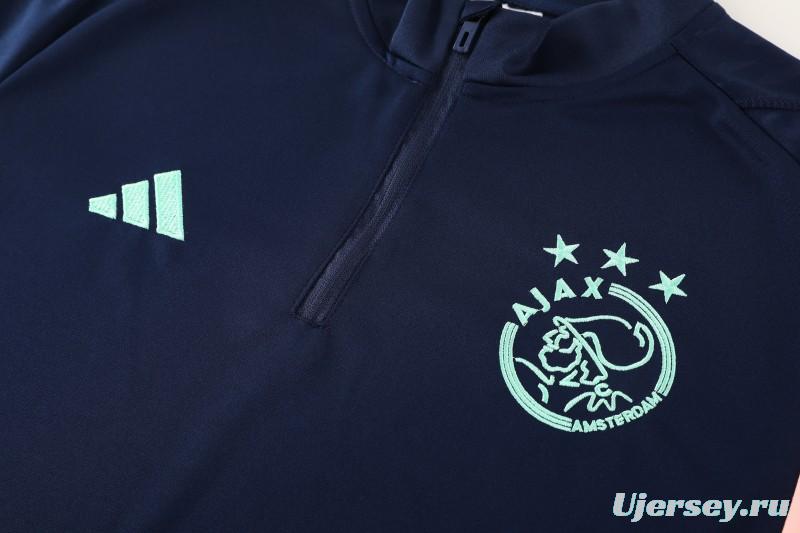 25/26 Ajax Navy Half Zipper Jacket+Long Pants