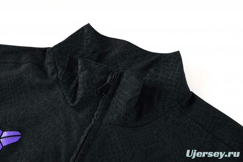 25/26 Barcelona Black S-3XL Half Zipper Jacket+Long Pants