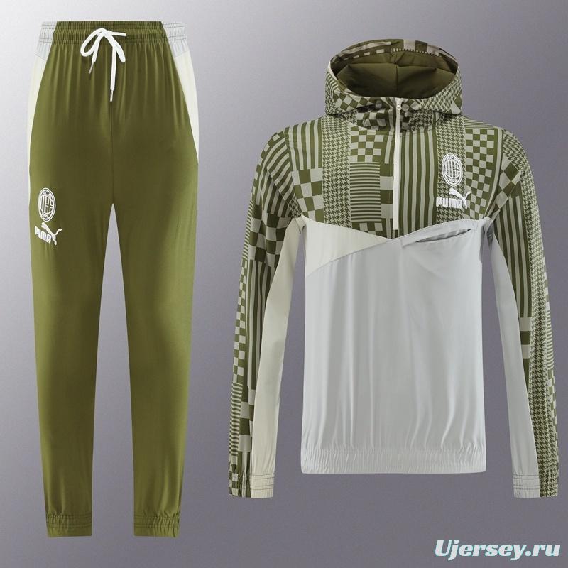 AC Milan Half Zipper Jacket+Long Pants S-2XL
