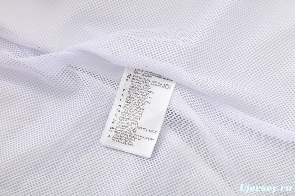 25/26 Manchester United White S-3XL Half Zipper Jacket+Long Pants